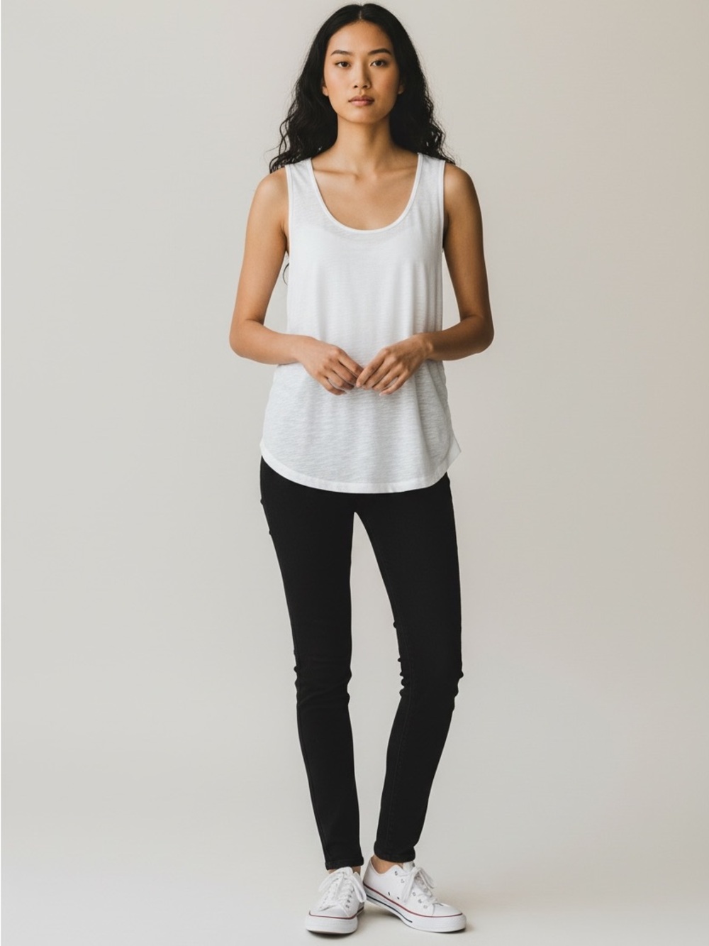 Free People Movement Cut Racer Back Sleeves While Top Sz Large NWT